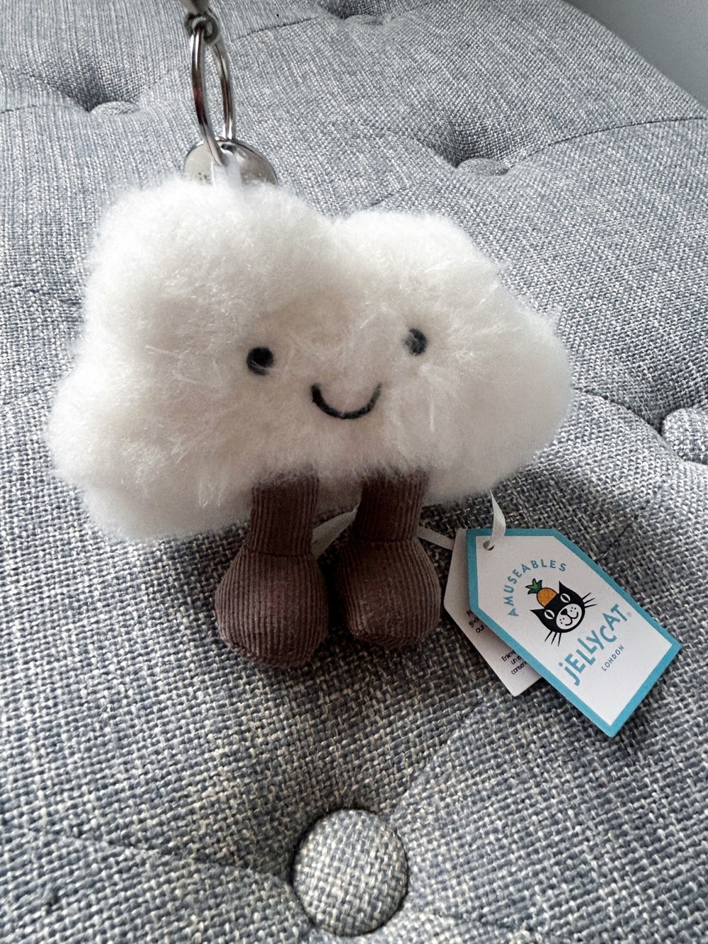 Jellycat Cream Cloud Keyring -Brand New with dust bag